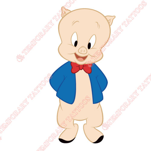 Porky Pig Customize Temporary Tattoos Stickers NO.680